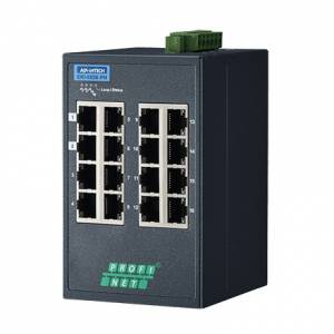 EKI-5526I-PN-AE 16FE Managed Ethernet Switch support PROFINET, -40~75