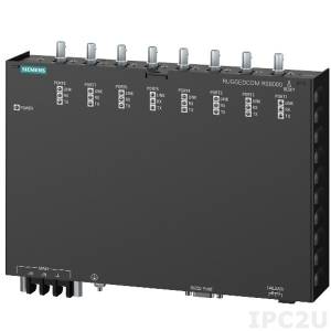 Ruggedcom-RS8000 Industrial Managed Ethernet Switch with 8x100BASE-FX, 126bit Encryption, IP3X Protection Class, IEC-61850-3, DC/AC PSU, -40..85C Operating Temperature
