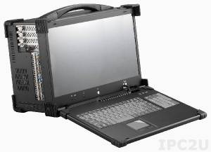 ARP640-17W Aluminum case for a workstation with display 17.3&quot; Full HD 1920x1080 TFT LCD / display interface VGA / 4 expansion slots / compartments 2x3.5&quot; / 1xSlim DVD / 2xSpeakers 3 W / 104 keys keyboard / touchpad / 1U 600 W Power / support micro ATX