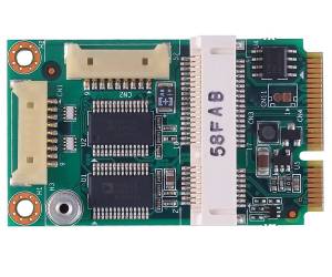 AX92906/E392906101 Full-Size Mini PCI Express module with 2xRS-232, supports one half-size PCI Express Mini card slot (PCIe only), with +5V powered + bracket + cable (DB9)