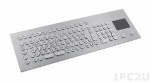 TKV-105-TOUCH-MODUL-USB Embedded Vandal Proof IP65 Keyboard, front panel of stainless steel, 105 Keys, TouchPad, USB Interface