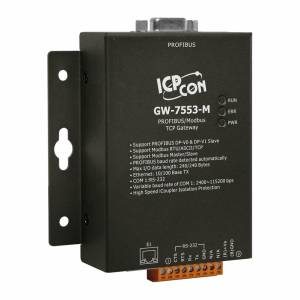 GW-7553-M PROFIBUS/Modbus TCP/RTU Gateway, 80186 CPU, 80MHz, metal case