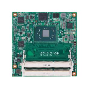 CEM313PG-N3350 EmbeddedCOM Express Type module with Intel Celeron N3350 2.4GHz, DDR3L-1600, eMMC, LVDS/DDI, LAN, 8xUSB 2.0, 4xUSB 3.0, 2xSATA-600, LPC, SPI,2xSerial TX/RX, 1xI2C, SMBus, Audio