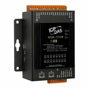 WISE-7555M WISE I/O Module with 8-channel Digital Input, 8-channel Digital Output and 2-port Ethernet Switch, PoE