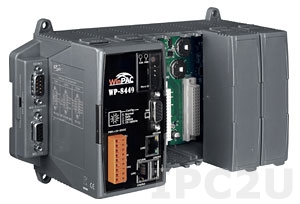 WP-8449-EN PC-compatible PXA270 520MHz Industrial Controller, 96Mb Flash, 128Mb RAM, 2xRS-232, 1xRS-485, 1xRS-232/485, 2xEthernet, Win CE 5.0, with 4 Expansion Slots, Indusoft 300 tags