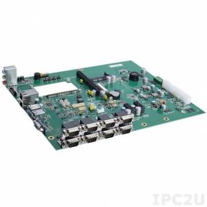 CEB94008 COM Express Type-10 Baseboard with VGA, LVDS, DDI, 6xCOM, 1xSATA, 1xCFast, 2xGLAN, HD Audio, 8xUSB 2.0, 1xUSB 3.0, DIO, 2xTX/RX UARTs, 2xPCIex1, 1xMini-PCIe , 244 x 291 mm