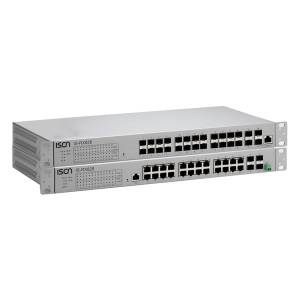 IS-RX828-4XG-2A Industrial 28-port Rackmount Layer 3 Managed Ethernet Switch with 24x 1000 Base-TX and 4x10G FX SFP Slot,-40...+75C operating temperature, Dual AC Power Input