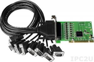 VXC-148U/D2 8xRS-422/485 115.2Kbps Universal PCI Board, one cable CA-9-6210