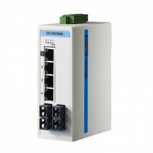 EKI-5524SSI-AE Lite-Managed Ethernet Switch, 4-port 10/100M +2 S.M(Single-mode), Proview, -40...+75C