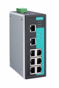 EDS-408A-T Industrial Ethernet Switch with 8 10/100BaseTx Ports, Extended Operating Temperature -40...+75°C, RoHS