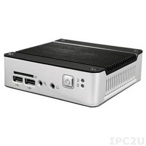 eBOX-3332-L2C1DMI Compact Embedded System with Vortex86DX2 933MHz CPU, 2GB DDR2 RAM, HDMI, 2xLAN, 3xUSB V2.0, 1x RS232, Audio In/Out, SD/SDHC Slot, SATA Bay, +8...15V DC-In, External Power Adapter