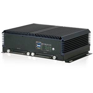 IVS-300-ULT3-i7/4G Fanless System with Intel Core i7-6600U, 4GB DDR3L RAM, HDMI, VGA, 4xGbE LAN (4xPoE IEEE802.3af), 2xRS-232, 1xRS-422/485, CAN-Bus/OBD-II, 2xUSB, 2x2.5&#039;&#039; SATA 3GB/s HDD/SSD bay, 2xSIM, 3xPCIe Mini, 4DI/4DO, 9...36V DC, -20...+60C