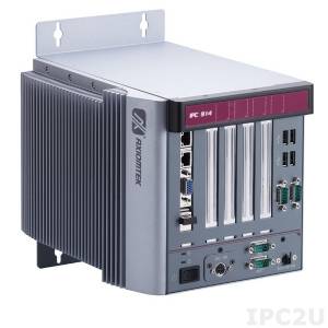 IPC914-213-FL-DC-HAB105 4-slot Fanless System supports Socket G2 Intel Core i7/ i5/ i3 Processor up to 2.5 GHz (up to 35W), Intel HM65 PCH, with 2 PCI + 1 PCIex1 + 1 PCIex16 expansion Slots and ATX DC-IN 150W P/S, 10...30VDC