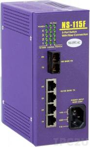 NS-115FC-AC 1 port Fiber Optic ,4 port 10/100M RJ-45 connector (AC85~230V)