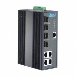 EKI-2748FI-AE 4Gx+4SFP Managed Ethernet Switch with Wide Temperature, -40..+75C