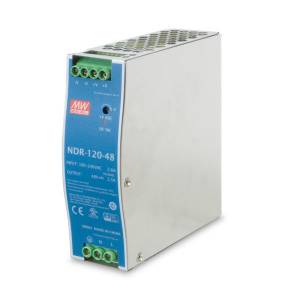 PWR-120-48 Industrial Power Supply for DIN-Rail Mounting, 120W, 48-56VDC Out, Input 85-264 VAC, -20...+70C Operating temperature