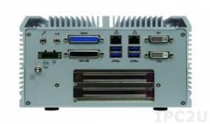 Rigid-772 Extreme Rugged Fanless Embedded Server with Intel Core i3-3120ME 2.4GHz, 4GB DDR3, DVI-I, DVI-D, 3xGbit LAN, 4xCOM, 8xDO/8xDI, 10xUSB, Audio, CFAST Socket, 2x2.5&quot; HDD Bay, PCIe x8, PCIe x16, Mini-PCIe, 9..36V DC-In, 120W Power Adapter, Wallmount Kit