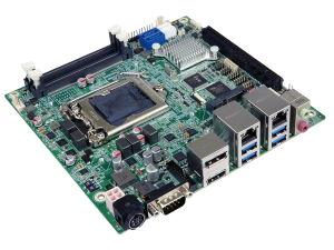 KINO-DH110 Mini-ITX SBC LGA1151 Intel Core i7/i5/i3/Pentium/Celeron CPU per Intel H110, 2x260-pin DDR4 up to 32 Gb, VGA/HDMI/iDP, 2xCOM, 8xUSB, 2xSATA 6Gb/s, 1xPCIe x16, M.2, Mini PCIe, HD Audio, SMBus