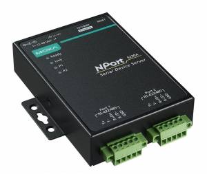 NPort 5230A 2 port device server, 10/100M Ethernet, RS-422/485, Terminal block, 15KV ESD, 0.5KV serial surge, 12~48VDC, 0...60C