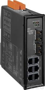 MSM-508FC-T Industrial Managed Layer 2 Ethernet Switch with 8 10/100 Base-T Ports and 2 Fiber Ports, Multi Mode, SC Type, IP30