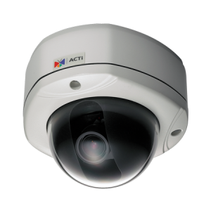 ACM-7411 1.3MP Outdoor Dome with D/N, Vari-focal lens, f3.3-12mm/F1.6, 720p/10fps, Audio, PoE/DC12V, IP66, Vandal Proof, DI/DO
