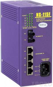 NS-115FT-AC 1 port Fiber Optic ,4 port 10/100M RJ-45 connector (AC85~230V)