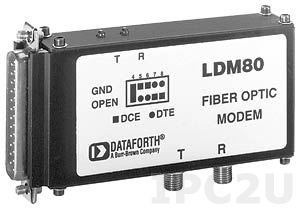 LDM80-P-025 RS-232 to Fiber Optic Converter, Signal Powered