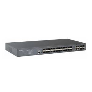 CS-RG528-4C-24F-2A Commercial 28-port Rackmount Layer 2 Managed Ethernet Switch with 24x 1000 FX SFP Slot, 4x Combo 1000TX/FX ports, 100-240VAC Input Power,Dual AC, 0..50C Operating Temperature
