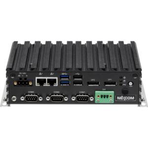 NISE-108-J3455E Fanless Embedded Server, Intel Celeron J3455 1.5GHz, up to 8GB DDR3L RAM, 2xDP, 2xGbE LAN, 3xCOM, 4xUSB, 2.5&quot; SATA HDD Drive Bay, 1xMiniPCIe, 1 x Antenna hole, 24V DC-In, support ATX power mode