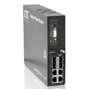 FRM220-MSW404 Managed Gigabit Carrier L2 Ethernet Switch with 4x 1000Base-T and 4x 1000Base-X SFP Ports, OAM function, 100-240VAC, 18-72 VDC Input Power, 0..50C Operating Temperature