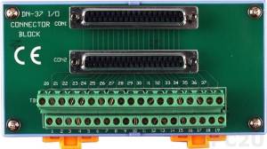 DN-37-A DB-37 Connector Termination Board, DIN-Rail Mounting, up to 50V