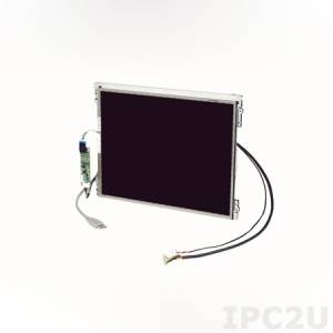 IDK-1108R-45SVA1E 8.4&quot; LCD 800 x 600 Open Frame LCD Display LED, 450nit, resistive touch LCD kit (USB), LVDS interface