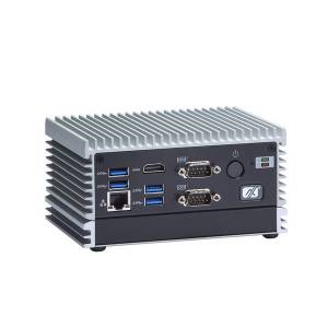 eBOX565-500-FL-3955U-DC Fanless Embedded System with Intel Celeron 3955U 2.0GHz CPU, DDR4, 2xHDMI, 2x COM, 2x LAN, 4x USB 3.0, 1x 2.5&quot; SATA HDD bay, 1x mSATA, 1x Mini-PCIe, PWR IN 9-36VDC