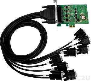 PCIe-S118/D2 8xRS-232 115.2Kbps PCI Express Board with CA-9-6210 cable