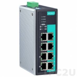 EDS-P308-T 8-Port Unmanaged Industrial Ethernet Switch, with 4xIEEE802.3af Power-over-Ethernet Ports, Extended Operating Temperature -40...+75°C