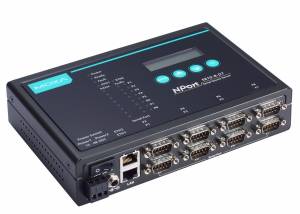 NPort 5610-8-DT 8-port RS-232 Serial Device Server with DB9 Male Connector, 12...48VDC Input with Power Adapter