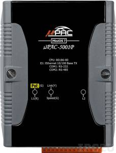 uPAC-5001P PC-compatible 80MHz Industrial Controller,512KB Flash, 512KB SRAM, 16KB EEPROM, 31B NVRAM, microSD, 1xRS232, 1xRS485, 1xFastLAN PoE, 12-48 VDC
