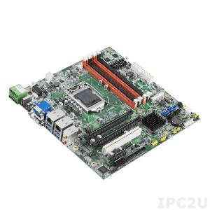 AIMB-502WG2-00A1E Micro-ATX, for Xeon E3/Core i3, LGA1155 with CRT/DVI/HDMI, up to 32GB DDR3 DIMM, VGA, DVI, HDMI, 2xGbE, 4xSATA, mSATA, 6xCOM, 6xUSB, 2xPCIe x8, 1xPCIe x1, 1xMini-PCIe