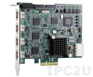 PCIe-FIW64 4-channel PCI Express frame grabber card, IEEE-1394b interface, 4xDI/4xDO, 4xTrigger Inputs/4xTrigger Outputs