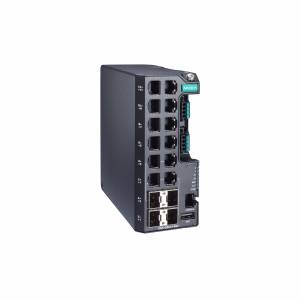 EDS-G4012-4GC-LV Managed Full Gigabit Ethernet switch with 8 10/100/1000BaseT(X) ports, 4 10/100/1000BaseT(X) or 100/1000BaseSFP ports, dual power inputs 12/24/48 VDC, -10 to 60C