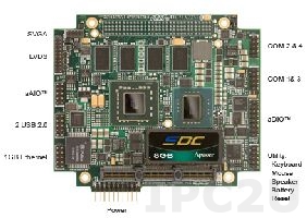 CMA22MVD1860HR-2048 PCI/104-Express cpuModule with Intel Core 2 Duo 1.86 GHz, 2Gb DDR2, VGA/LVDS, 4xRS232/422/485, 6xUSB, 2xSATA, 4Gb removable flash disk